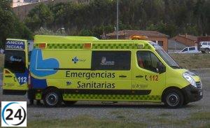 Accidente en la N-502 en Niharra deja a dos ciclistas heridos.