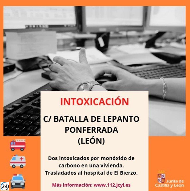 Dos personas sufren intoxicación por monóxido de carbono en un hogar de Ponferrada.