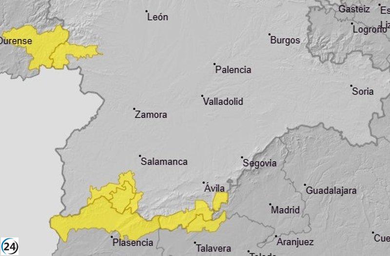 Este viernes, Ávila, Salamanca y la región de Sanabria (Zamora) enfrentarán alertas por precipitaciones.