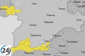 Este viernes, Ávila, Salamanca y la región de Sanabria (Zamora) enfrentarán alertas por precipitaciones.