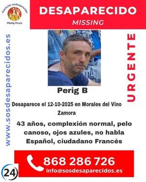 Desaparece un ciudadano francés en Morales del Vino, Zamora, desde el 12 de octubre.