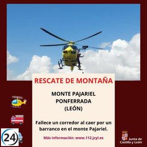 Trágico accidente en el Monte Pajariel: un atleta pierde la vida tras caer por un barranco en Ponferrada.