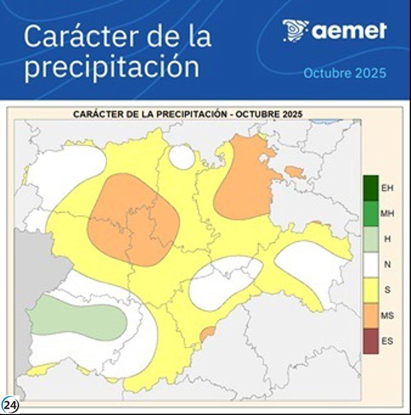 Octubre marca un récord de calor y sequía con 2,1ºC por encima de la media y un déficit del 44% en precipitaciones.