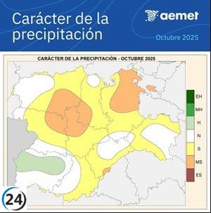Octubre marca un récord de calor y sequía con 2,1ºC por encima de la media y un déficit del 44% en precipitaciones.