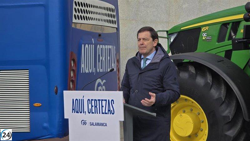 Mañueco presenta iniciativas para mejorar la calidad de vida de los ancianos: alimentación saludable y apoyo para movilidad.