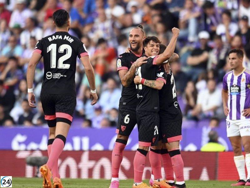 Sevilla golea 3-0 al Real Valladolid y mantiene su ritmo.