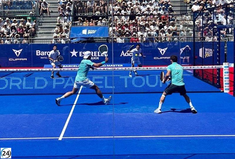 Los jugadores Di Nenno y Stupaczuk, primeros finalistas masculinos del Barceló Valladolid Master de Pádel.