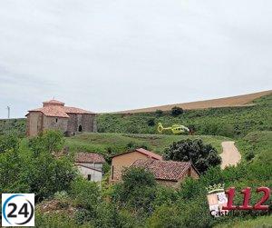 Hombre herido rescatado tras descolgarse en Miraveche, Burgos.