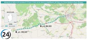 Comienza la segunda fase de las obras de la N-122 entre Aranda de Duero y Valladolid, anunciado por el Mitma a partir de este lunes.
