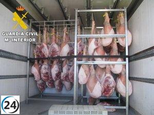 Incautados dos camiones con 4.300 kilos de carne sin refrigerar en Salamanca