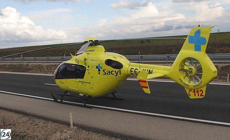 Cuatro personas heridas en vuelco de un turismo en la A-1 cerca de Aranda (Burgos)