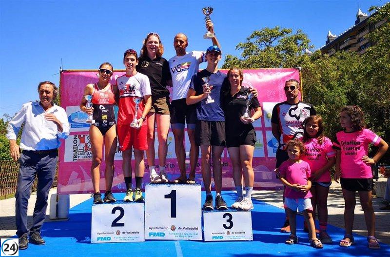 Jessica Ewart-McTigue y Miguel Ángel Fidalgo triunfan en el triatlón de Valladolid