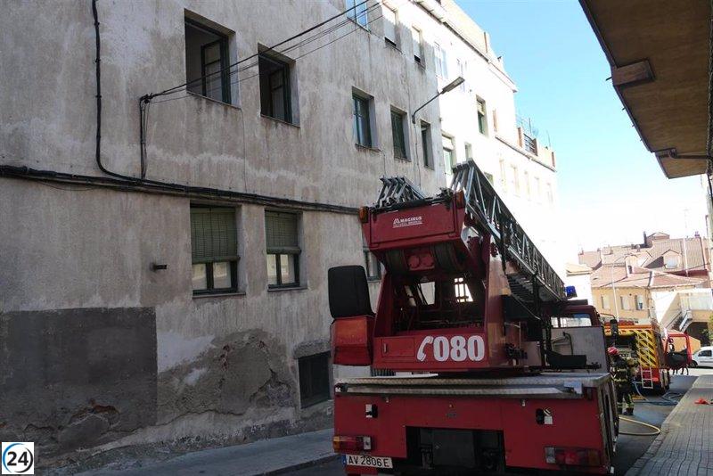 Cuatro menores entre los ocho intoxicados por incendio en vivienda de Ávila