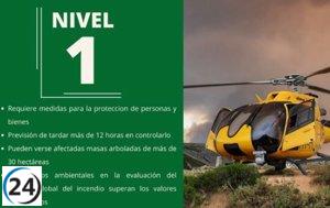 Declarado nivel 1 en el incendio de Busmayor (León) desde el martes.