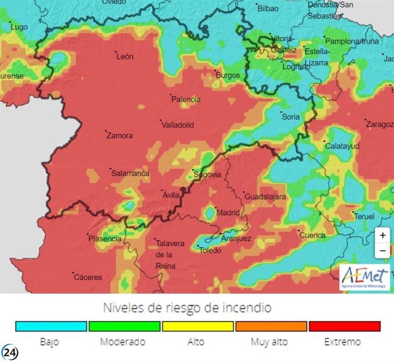 Disminuye el peligro de incendios en distintos lugares de Castilla y León.