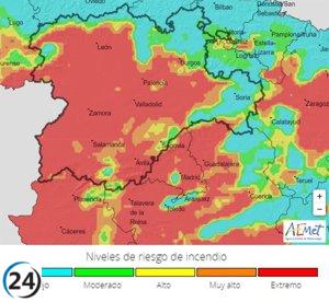 Disminuye el peligro de incendios en distintos lugares de Castilla y León.