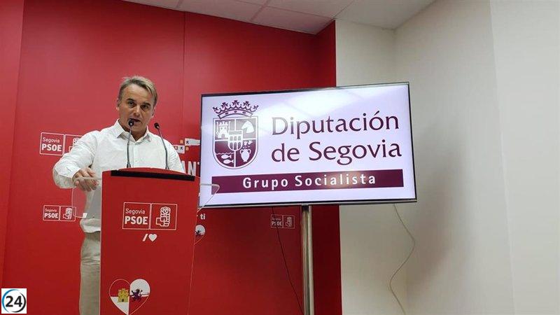 El portavoz socialista acusa al PP de incumplimiento y uso partidista en Diputación de Segovia.