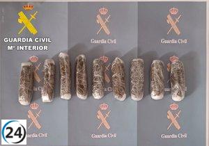 Detenida en vis a vis en 'La Moraleja' de Dueñas por intentar pasar nueve bellotas de hachís