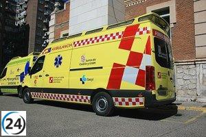 Cuatro heridos, incluyendo a dos menores, tras vuelco de un turismo en Villanubla (Valladolid)