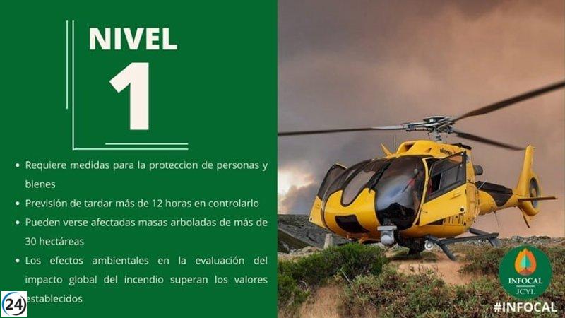 El incendio en La Aliseda de Tormes (Ávila) alcanza Nivel 1.