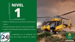 Incendio en Nava del Barco (Ávila) podría afectar más de 30 hectáreas de bosques.