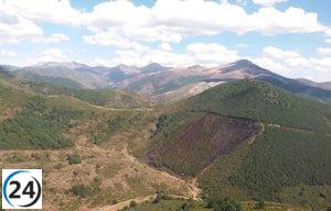 El incendio en Villafrea de la Reina (León) sigue bajo control.