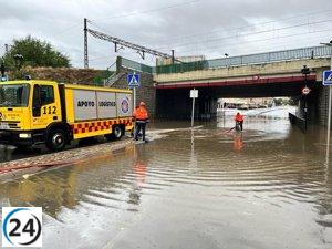 Fuertes inundaciones en Ávila y cierre del acceso a la muralla a causa de la DANA.