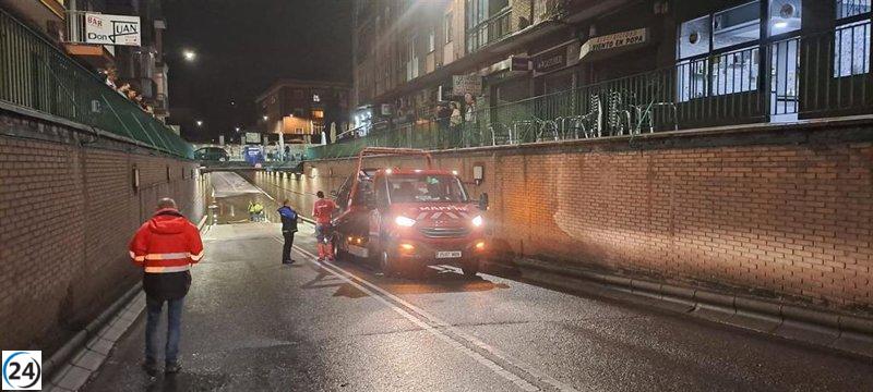 Lluvias bloquean el túnel de Vadillos y cierran el acceso al Campo Grande en Valladolid