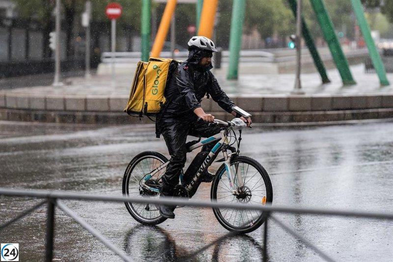 Alerta amarilla en Burgos y Soria por lluvias y tormentas este lunes.