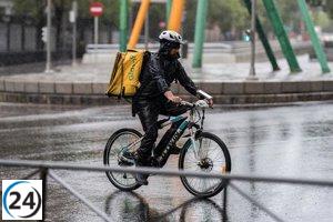 Alerta amarilla en Burgos y Soria por lluvias y tormentas este lunes.