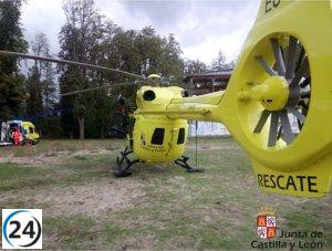 Una mujer con lesiones en la pierna es rescatada en el Real Sitio de San Ildefonso (Segovia)