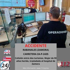 Mujer de 59 años resulta herida en choque entre autos en Rabanales