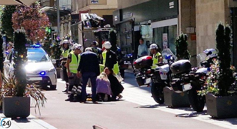 Accidente laboral en Valladolid: Operario herido al caer de una grúa en la calle María de Molina