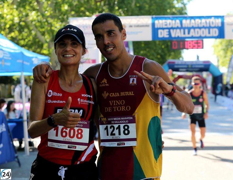 Rubén Sánchez y Gema Martín triunfan en la icónica Media Maratón Ciudad de Valladolid