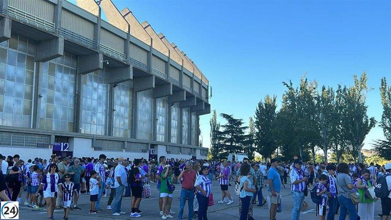 Miles de entusiastas unen fuerzas antes del partido entre el Valladolid y el Burgos