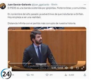 Gallardo denuncia indulto a Griñán y critica acusaciones de vinculación golpista al PSOE.