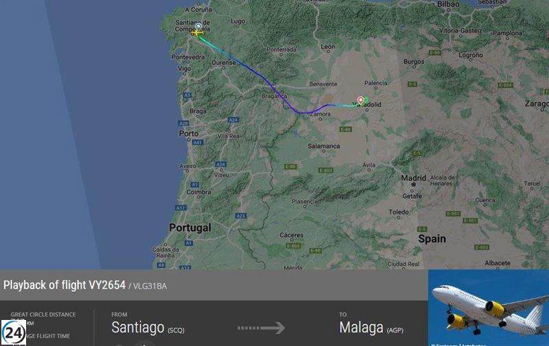 Avión hace aterrizaje de emergencia en Villanubla para brindar atención médica a un menor en vuelo Santiago-Málaga.