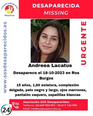 Desaparece una adolescente de 15 años en Roa (Burgos) desde el jueves pasado