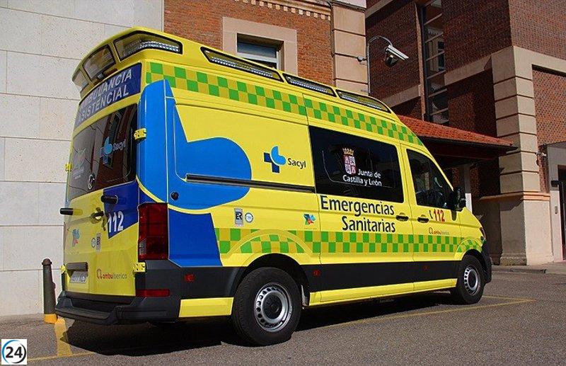 Un trabajador resulta herido en accidente de camión grúa en Nava de Béjar (Salamanca)