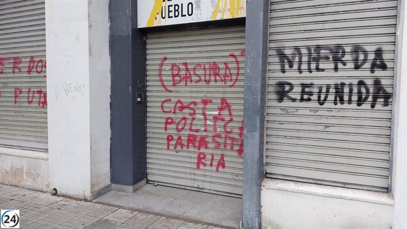 Vandalismo y amenazas en sede del PSOE de Burgos despiertan preocupación