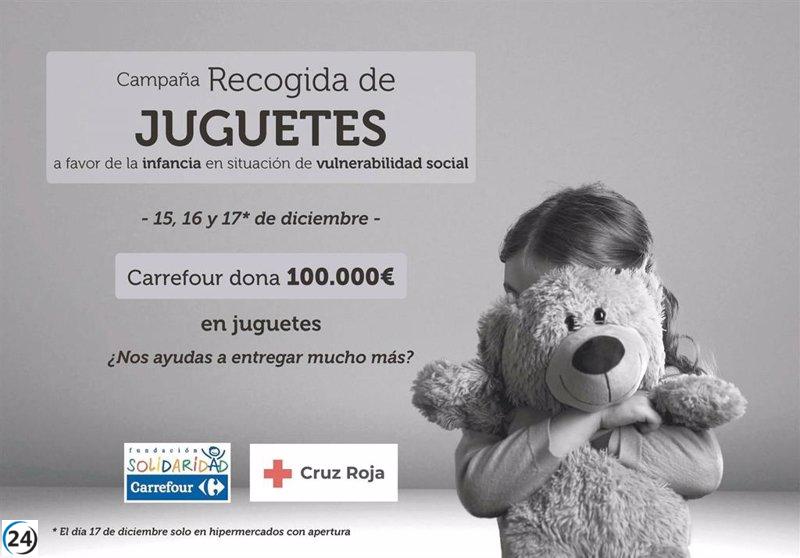 Carrefour recaudará juguetes para Cruz Roja en Valladolid del 15 al 17 de diciembre.
